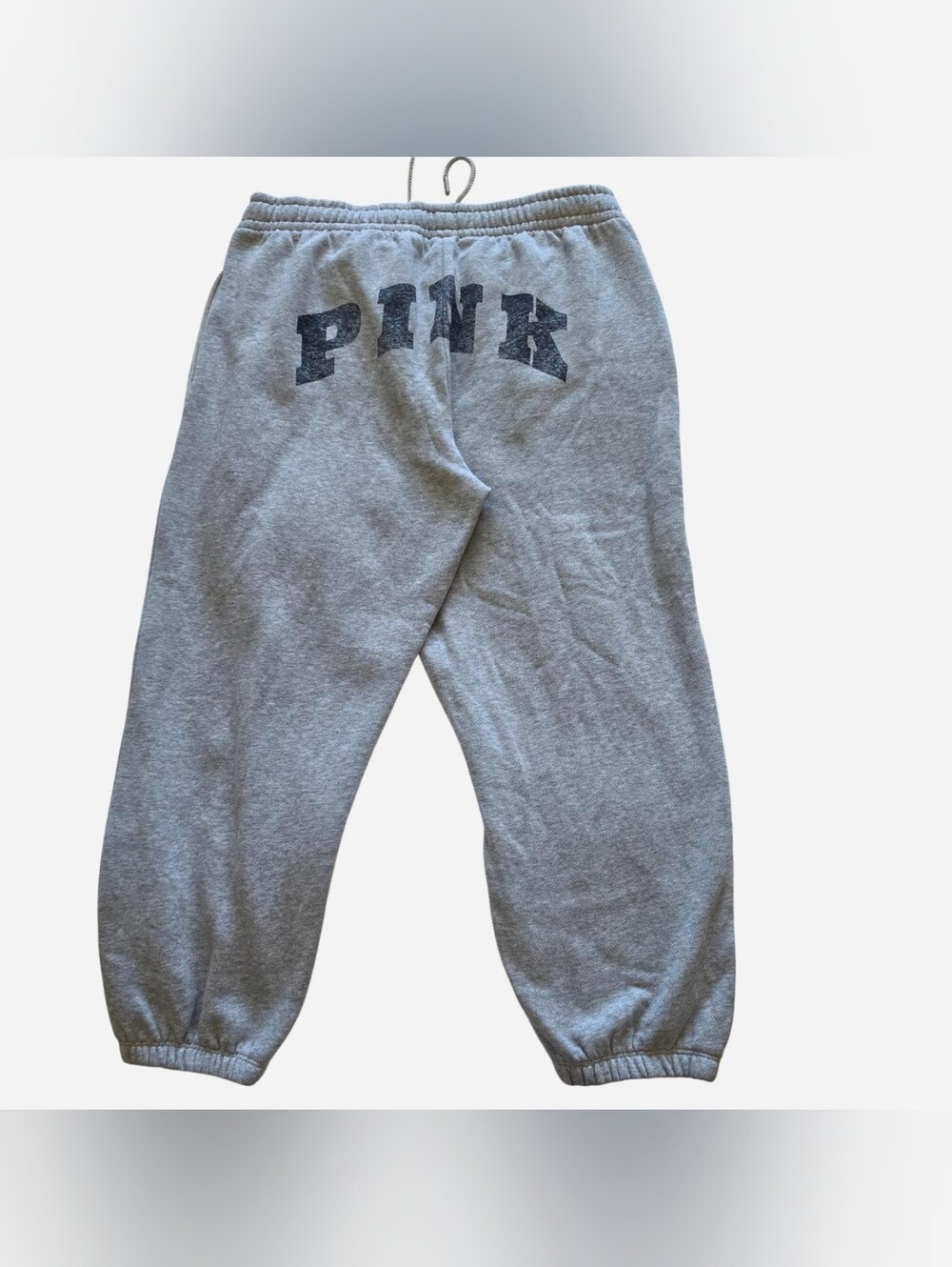 PINK Victoria's Secret Gray Sweatpants with Navy Logo